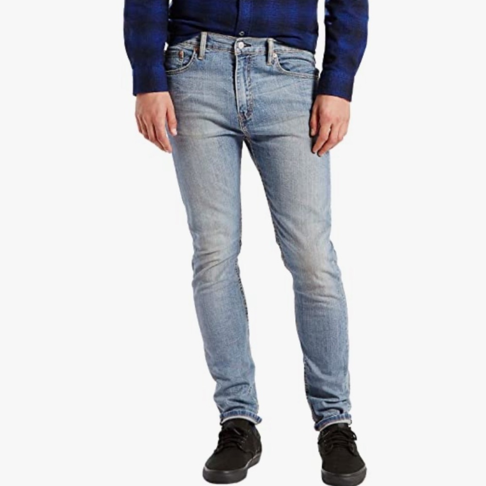 Levis Mens 510 Skinny Fit Stretch Blue Jeans 29x30